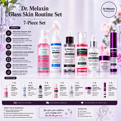Dr. Melaxin Glass Skin Routine Set Brighten, Smooth & Firm